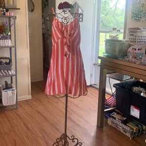 Band of Gypsies NWT Dusty Coral Ivory Adjustable Strap Sundress Medium